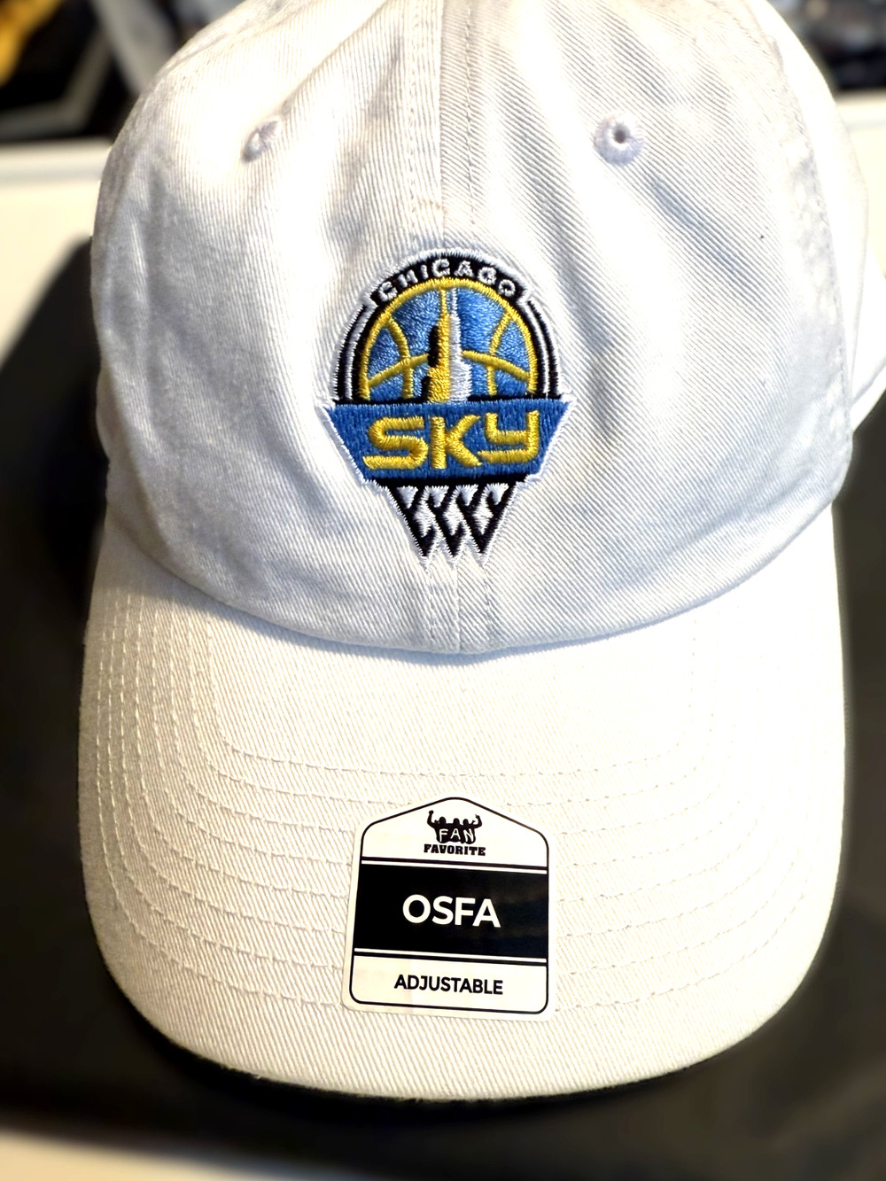 Chicago Sky Basketball Strapback Baseball Cap Hat Embroidered NEW Cotton White